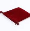 Square velvet bag with string